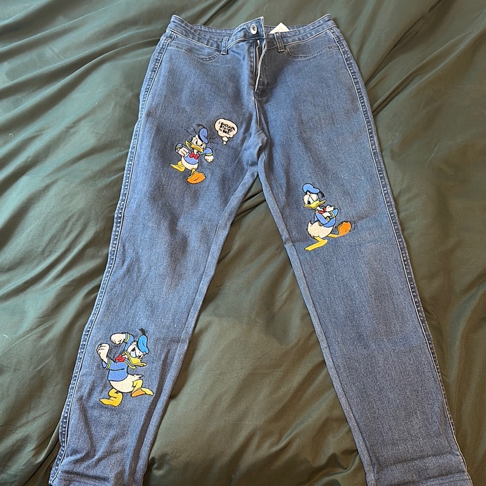 Donald Duck Embroidered Jeans